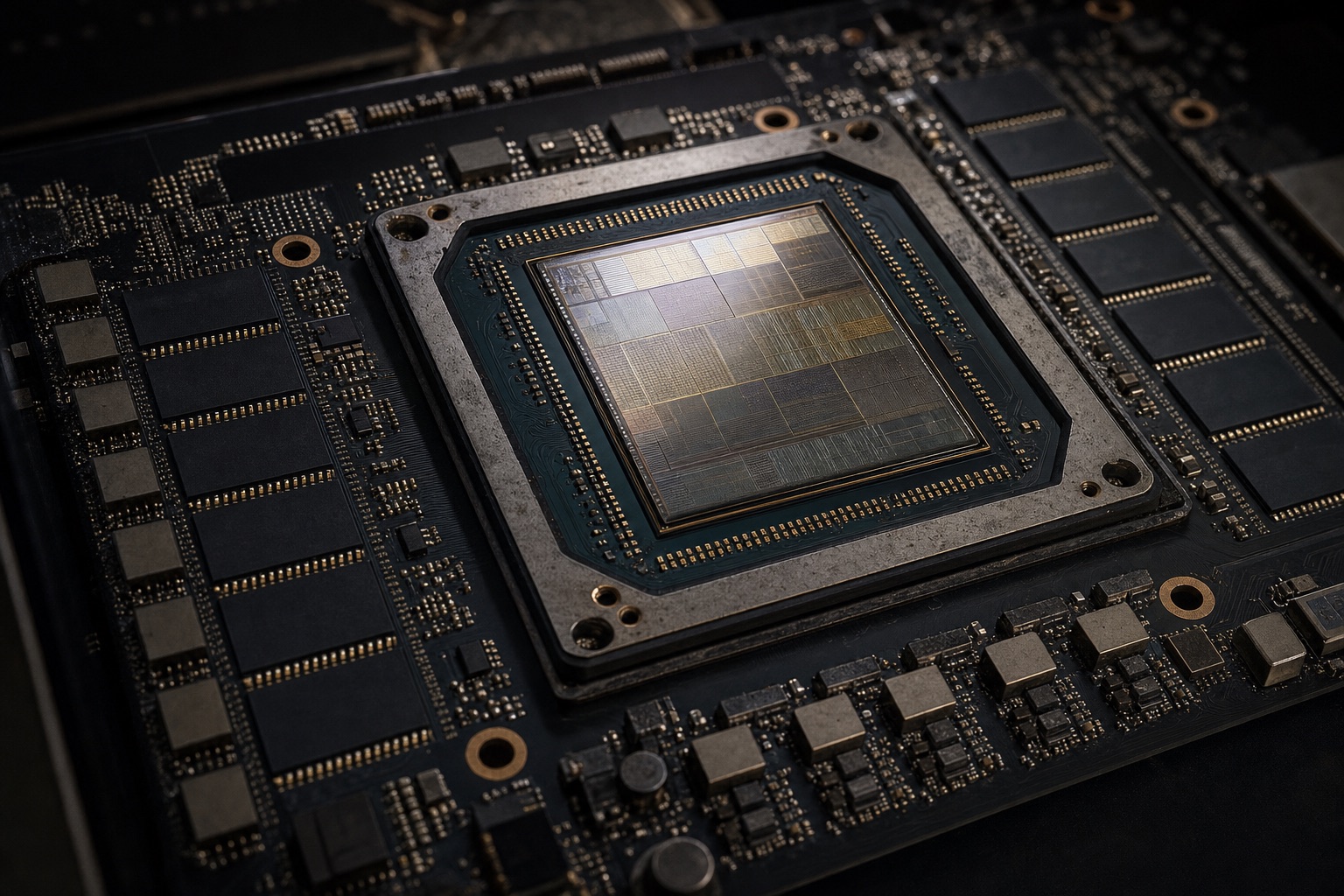 AI processor silicon on a dense computing board
